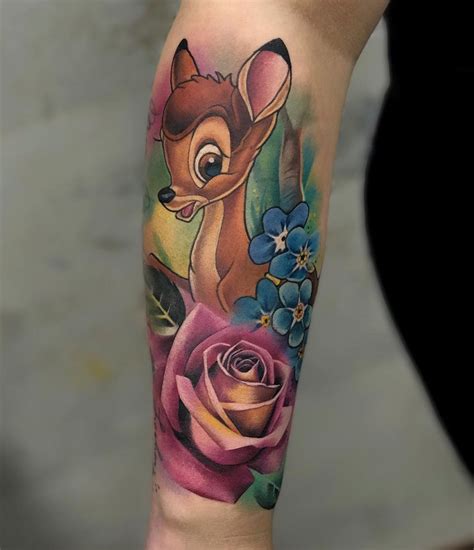 bambi tattoos|bambi flower tattoo.